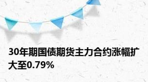 30年期国债期货主力合约涨幅扩大至0.79%