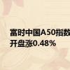 富时中国A50指数期货开盘涨0.48%