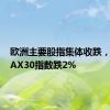 欧洲主要股指集体收跌，德国DAX30指数跌2%