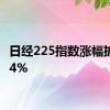 日经225指数涨幅扩大至4%