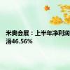 米奥会展：上半年净利润同比下滑46.56%