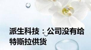 派生科技：公司没有给特斯拉供货