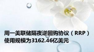 周一美联储隔夜逆回购协议（RRP）使用规模为3162.46亿美元