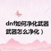 dnf如何净化武器（dnf武器怎么净化）