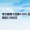 学大教育今日跌0.55% 五机构净卖出1.50亿元