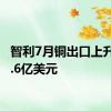 智利7月铜出口上升至41.6亿美元