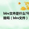 bbv文件是什么?可以删除吗（bbv文件）