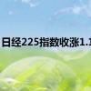 日经225指数收涨1.19%