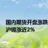 国内期货开盘涨跌互现 沪锡涨近2%