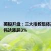 美股开盘：三大指数集体高开 英伟达涨超3%