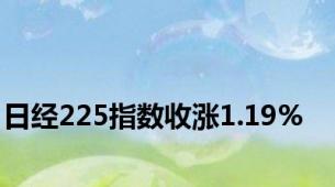 日经225指数收涨1.19%