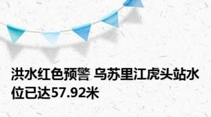 洪水红色预警 乌苏里江虎头站水位已达57.92米