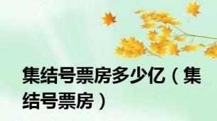 集结号票房多少亿（集结号票房）