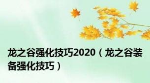 龙之谷强化技巧2020（龙之谷装备强化技巧）