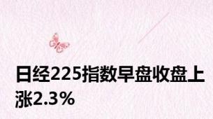 日经225指数早盘收盘上涨2.3%