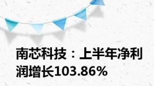 南芯科技：上半年净利润增长103.86%