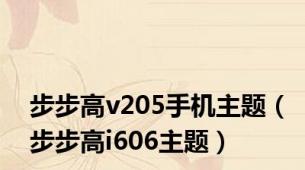 步步高v205手机主题（步步高i606主题）