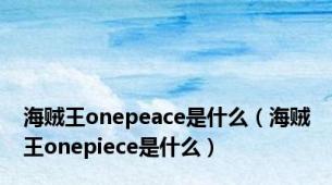 海贼王onepeace是什么（海贼王onepiece是什么）