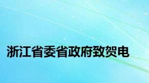 浙江省委省政府致贺电