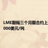 LME期锡三个月期合约上涨至32000美元/吨