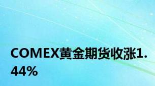 COMEX黄金期货收涨1.44%