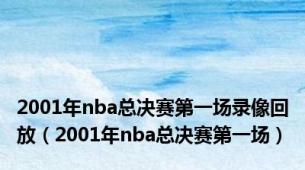 2001年nba总决赛第一场录像回放（2001年nba总决赛第一场）