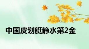 中国皮划艇静水第2金