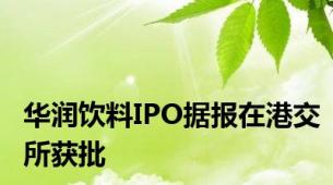 华润饮料IPO据报在港交所获批