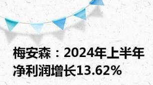 梅安森：2024年上半年净利润增长13.62%