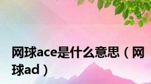 网球ace是什么意思（网球ad）