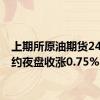 上期所原油期货2409合约夜盘收涨0.75%