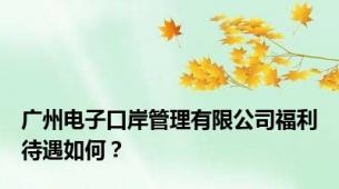 广州电子口岸管理有限公司福利待遇如何？