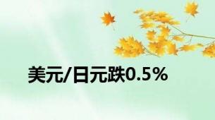 美元/日元跌0.5%