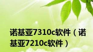 诺基亚7310c软件（诺基亚7210c软件）