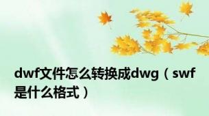 dwf文件怎么转换成dwg（swf是什么格式）