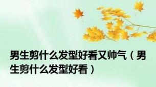 男生剪什么发型好看又帅气（男生剪什么发型好看）