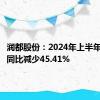 润都股份：2024年上半年净利润同比减少45.41%