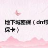 地下城密保（dnf实体密保卡）