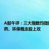 A股午评：三大指数均微跌 新冠药、环保概念股上攻