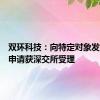 双环科技：向特定对象发行股票申请获深交所受理