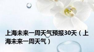 上海未来一周天气预报30天（上海未来一周天气）