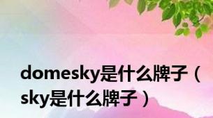 domesky是什么牌子（sky是什么牌子）