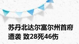 苏丹北达尔富尔州首府遭袭 致28死46伤