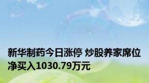 新华制药今日涨停 炒股养家席位净买入1030.79万元