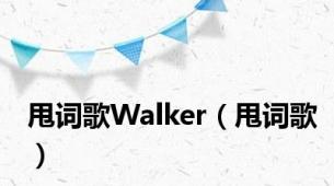 甩词歌Walker（甩词歌）