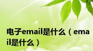 电子email是什么（email是什么）