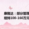 康隆达：部分管理层拟增持100-160万元