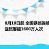 8月10日起 全国铁路连续3天发送旅客破1600万人次