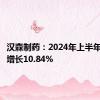 汉森制药：2024年上半年净利润增长10.84%