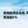 券商股异动走高 天风证券涨超6%